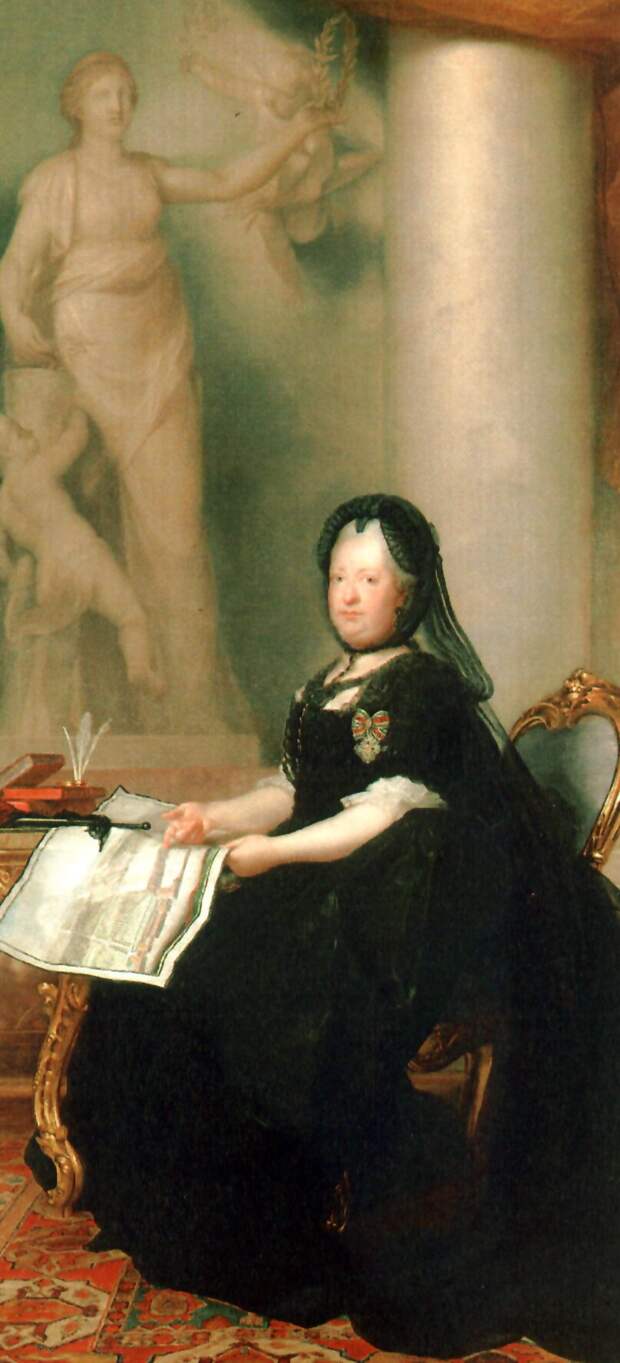 Мария Терезия на склоне лет. Портрет кисти Антона вон Марона, 1773.