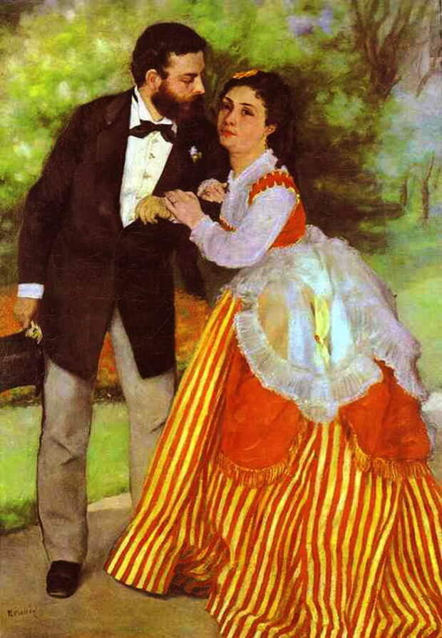 Pierre-Auguste Renoir - Alfred Sisley and His Wife (484x700, 113Kb)