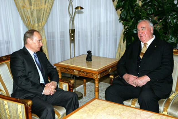 Владимир Путин и Гельмут Коль, 2006 год