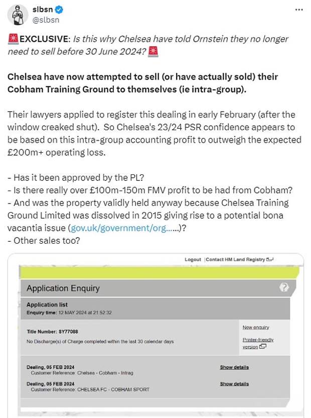 «Челси» пытался продать сам себе тренировочную базу клуба для соблюдения финансовых правил АПЛ. Об этом рассказал экс-консультант «Ман Сити»