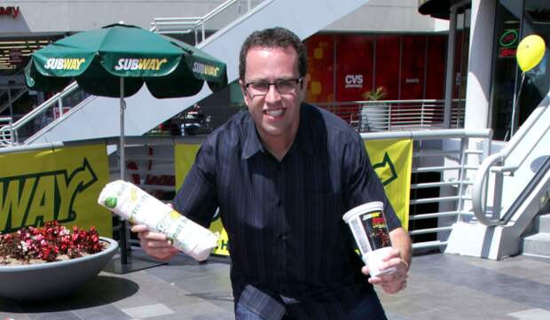 jared fogle holding subway sandwich prison treatment