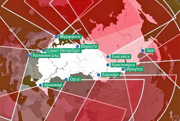 Карта рлс россии с городами и областями подробная