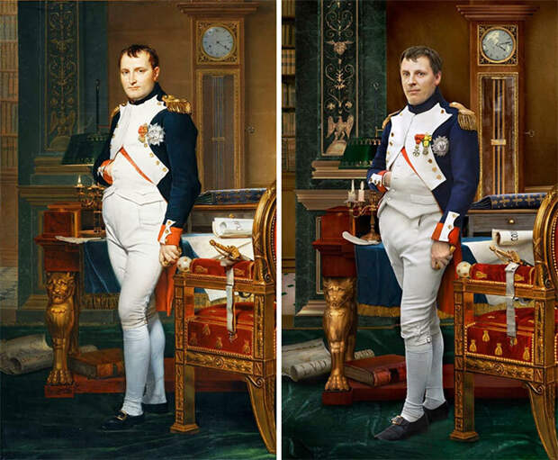 Наполеон (слева), 1812 г. и Уго де Салис (справа) пра-пра-пра-внук Наполеона.jpg