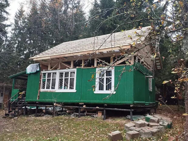 Замена крыши дачного дома Замена крыши дачного дома