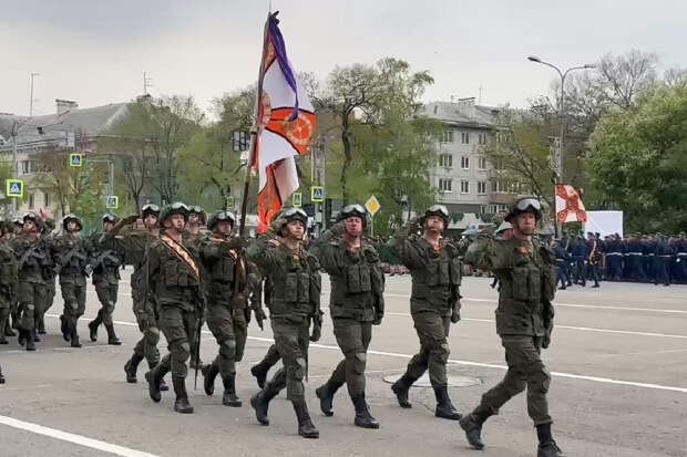 В Уссурийске состоялся военный парад в 79-ой годовщине Победы в Великой Отечественной войне