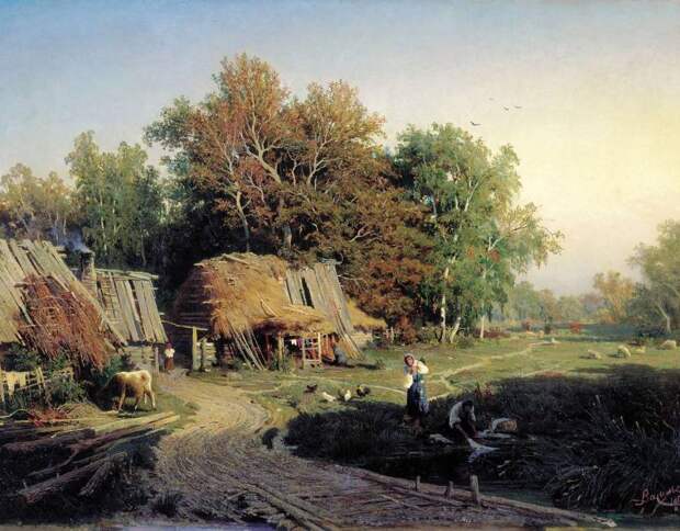 Васильев Федор (1850-1873). Деревня. 1869