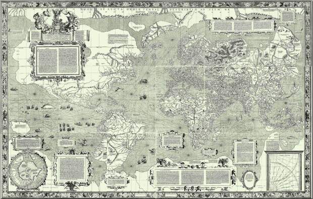 Все ответы на все вопросы истории на одной карте Меркатора 1569 года.