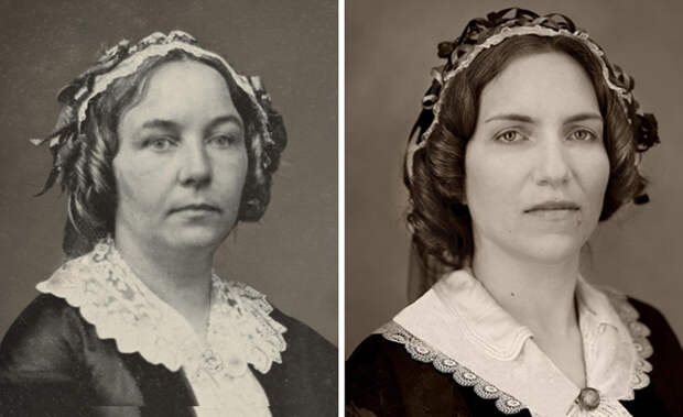 Элизабет Кади Стэнтон (слева), 1850 и Элизабет Дженкинс-Сахлин (справа).jpg