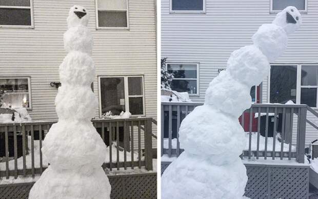 высокий снеговик