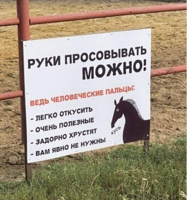 руки просовывать