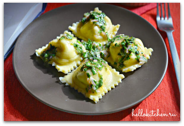 20 Равиоли с куриным фаршем