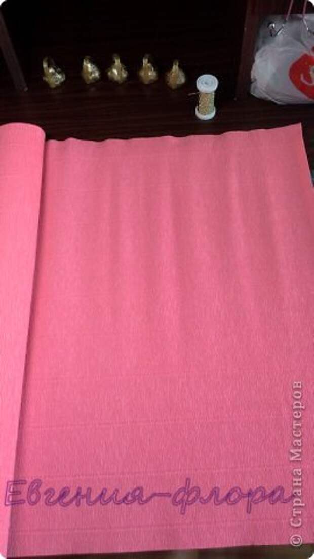 Мастер-класс Свит-дизайн Бумагопластика   дцать первый МК по розе Бумага гофрированная фото 7