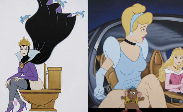 Провокационные иллюстрации персонажей Disney разрушат ваше детство