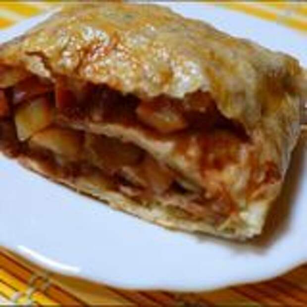 Яблочный штрудель из лаваша