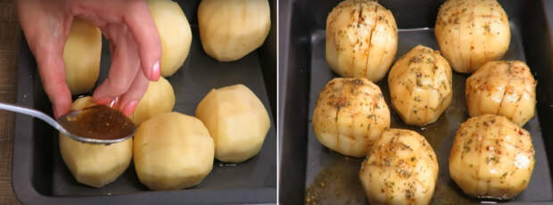 запеченный с сыром картофель