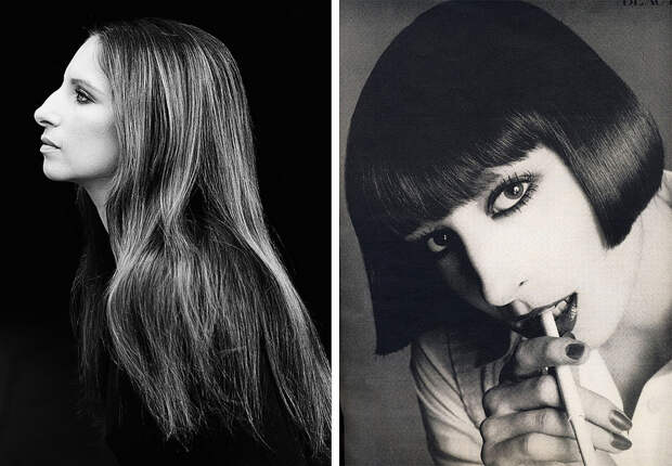 Barbra Streisand and Anjelica Huston