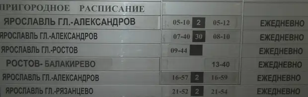 Ярославский вокзал александров расписание электричек на сегодня