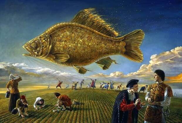 Возвышение золотой рыбки Михаил Хохлачев, интересное, картины, подражатели, талант