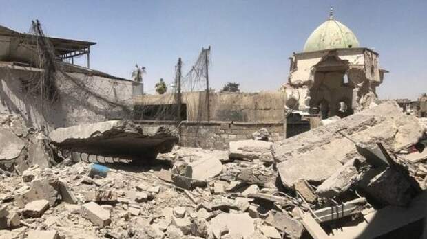 Разрушенная Соборная мечеть Ан-Нури, Мосул.