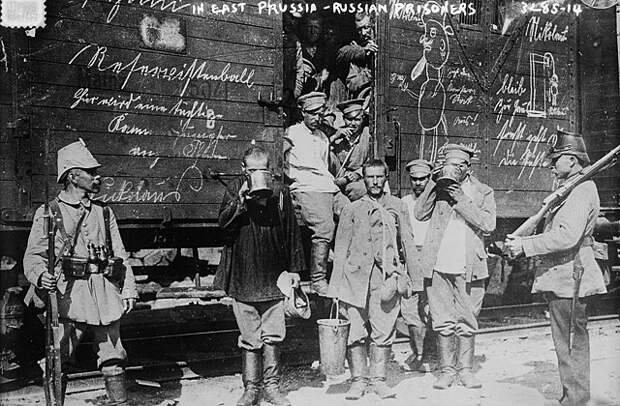 Русские военопленные в Восточной Пруссии. 1914 год. Фото: Библиотека Конгресса США