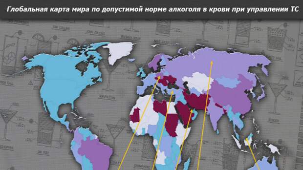 Допустимое содержание алкоголя в разных странах