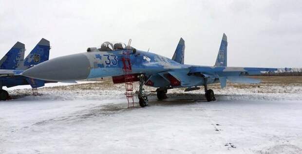 На Украине уничтожен очередной истребитель Су-27.