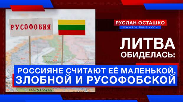 Литву обижает мнение россиян, что она «маленькая, злобная и русофобская»