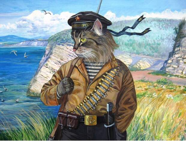 Военный моряк, душа в полоску, художник Александр Завалий Военный моряк, душа в полоску, художник Александр Завалий
