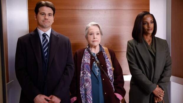 Jason Ritter as âJulian Markstonâ, Kathy Bates as âMadeline Matlockâ, and Skye P. Marshall as âOlympia Lawrenceâ