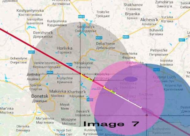 Окружность в 50 км на периферии российской границы
