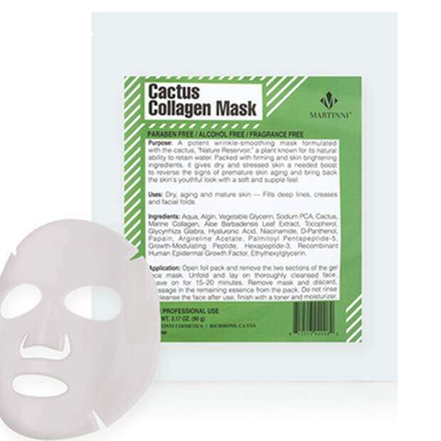 Маска Cactus Skin Revival Collagen Mask, Martinni Beauty