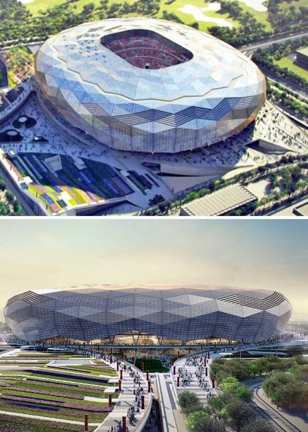 Стадион на 40 тыс. посадочных мест строится в Эдьюкейшн Сити (проект архбюро FIA Fenwick Iribarren Architects, Катар ЧМ-2022). | Фото: вen.thegreatermiddleeast.com.
