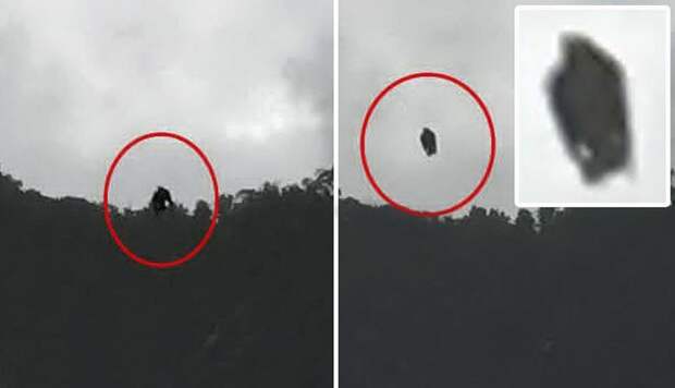Черный гуманоид случайно попал в объектив фотокамеры