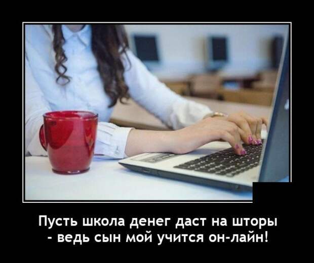 Демотиватор про онлайн обучение