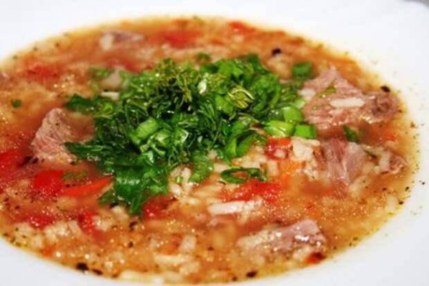 Грузинский суп харчо из баранины 
