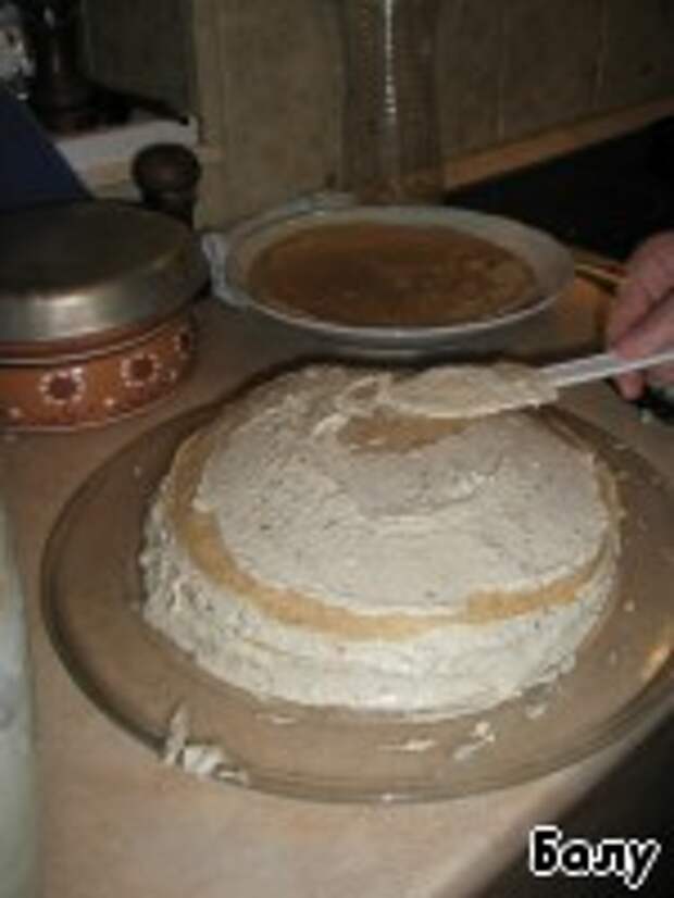 Блинный пирог с селедочным паштетом Блин