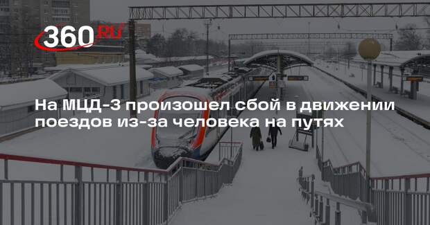 На МЦД-3 произошел сбой в движении поездов из-за человека на путях