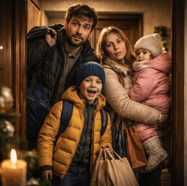 Вы же нас не выставите в праздник? Нам просто переночевать, — умолял брат