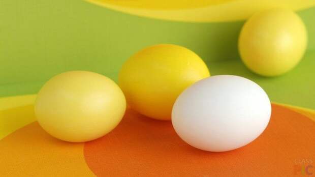 Жёлтые Пасхальные яйца