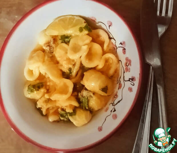 Острая паста с лаймом и крабом