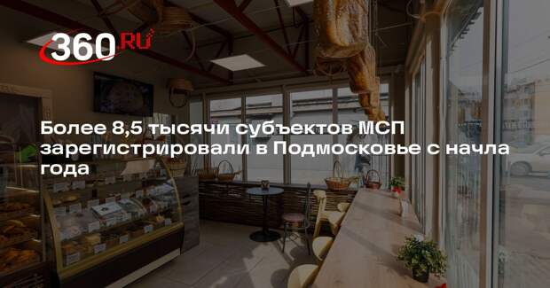Более 8,5 тысячи субъектов МСП зарегистрировали в Подмосковье с начла года