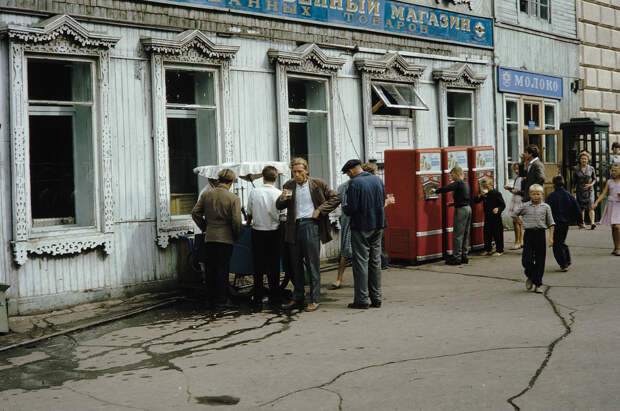 Russia, people buying drinks in Khabarovsk Russia, people buying drinks in Khabarovsk