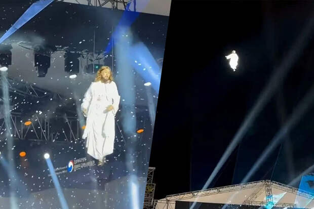 Актера в образе Иисуса слишком высоко подняли в небо из-за технической поломки