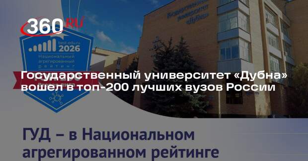 Государственный университет «Дубна» вошел в топ-200 лучших вузов России