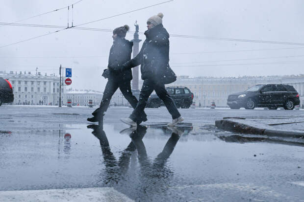 В Петербурге на следующей неделе ожидается небольшой снег и потепление