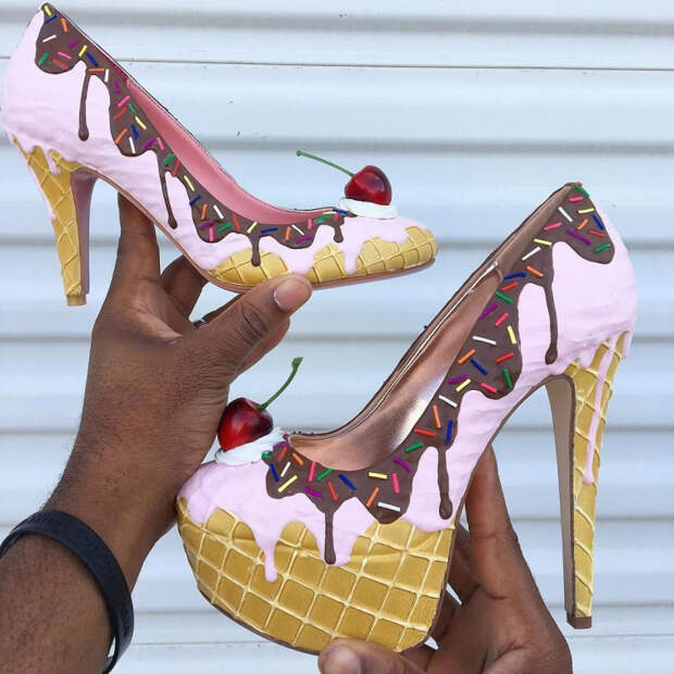 Дизайнер делает обувь в виде десертов, Крис Кэмпбелл, Chris Campbell