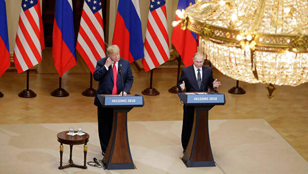 Президент РФ Владимир Путин и президент США Дональд Трамп. Архивное фото Президент РФ Владимир Путин и президент США Дональд Трамп. Архивное фото