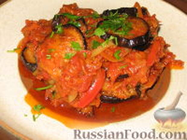 Фото к рецепту: Слоеные баклажаны Фото к рецепту: Слоеные баклажаны