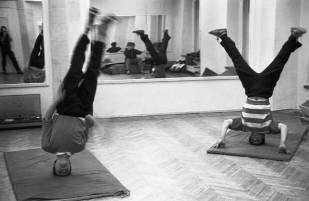 Любители рок-н-ролла в танцклассе, Новокузнецк, 12 февраля 1988 года. СССР, ностальгия, фото