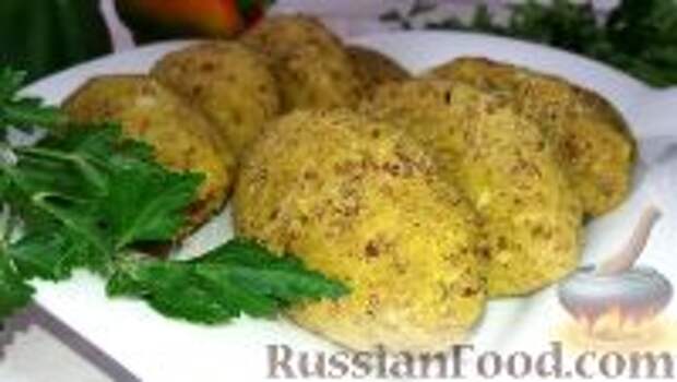 Фото к рецепту: Котлеты без мяса (в духовке)